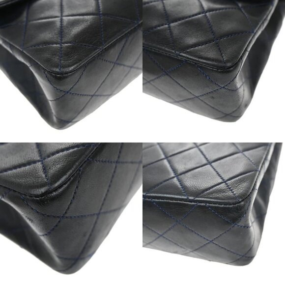 CHANEL CC Mini Matelasse Chain Shoulder Bag Leather Blue GHW Vintage - Picture 7 of 16